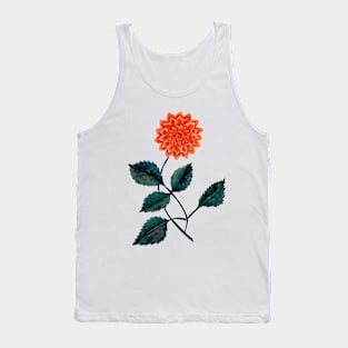 Red Dahlia Flower 19th Century, Mary Altha Nims Tank Top